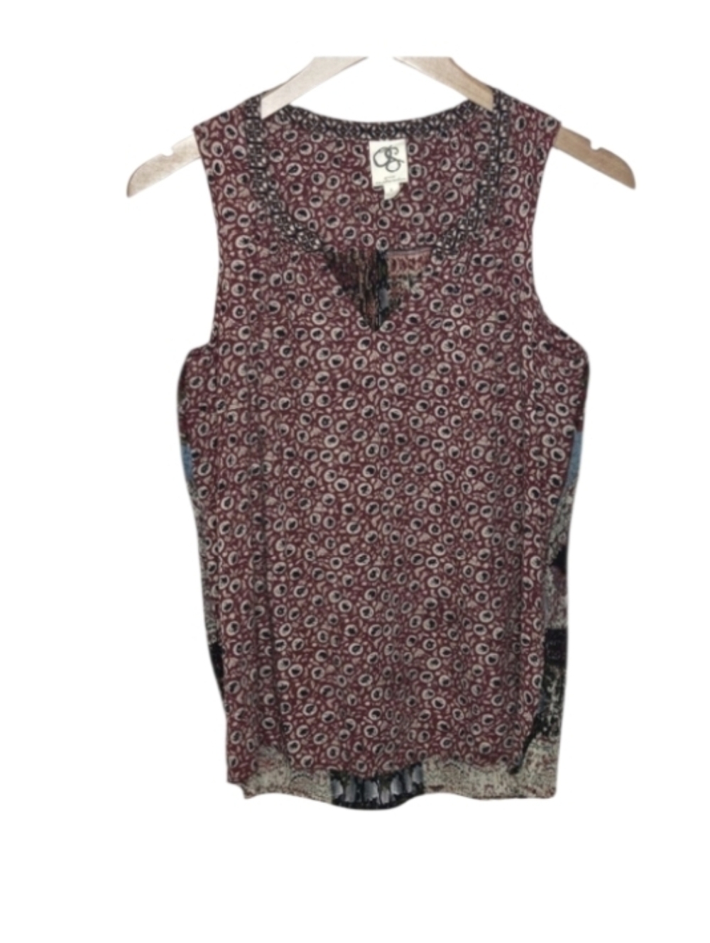 Anthropologie One September Floral Mosica Top